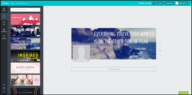 Canva for visual images