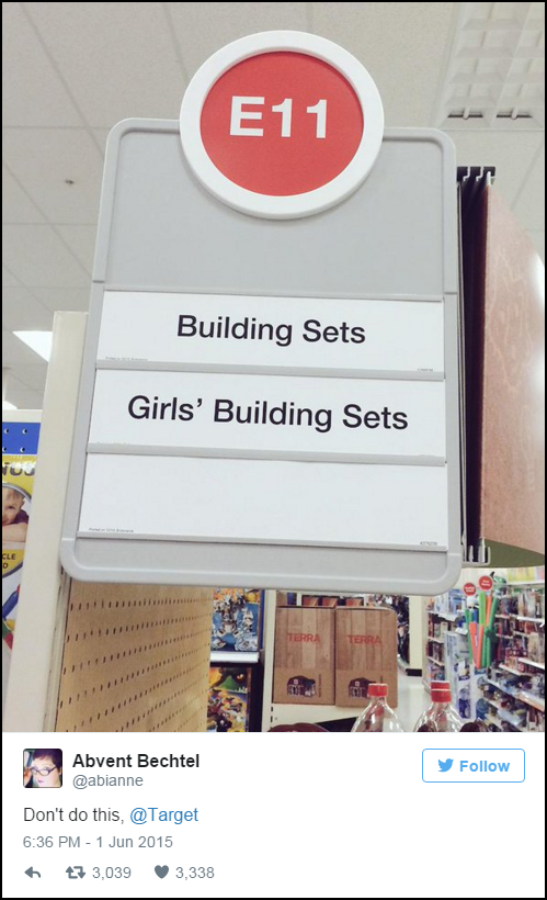 Target's gendered toys