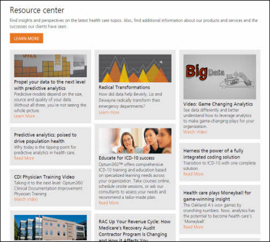 Optum's consumer resource center