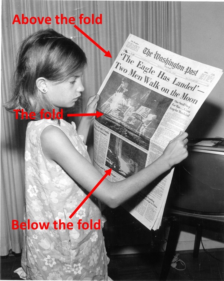 Marketing 101: What is above the fold?