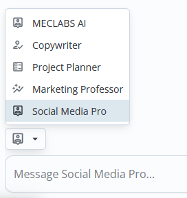 Social Media Pro in MECLABS AI
